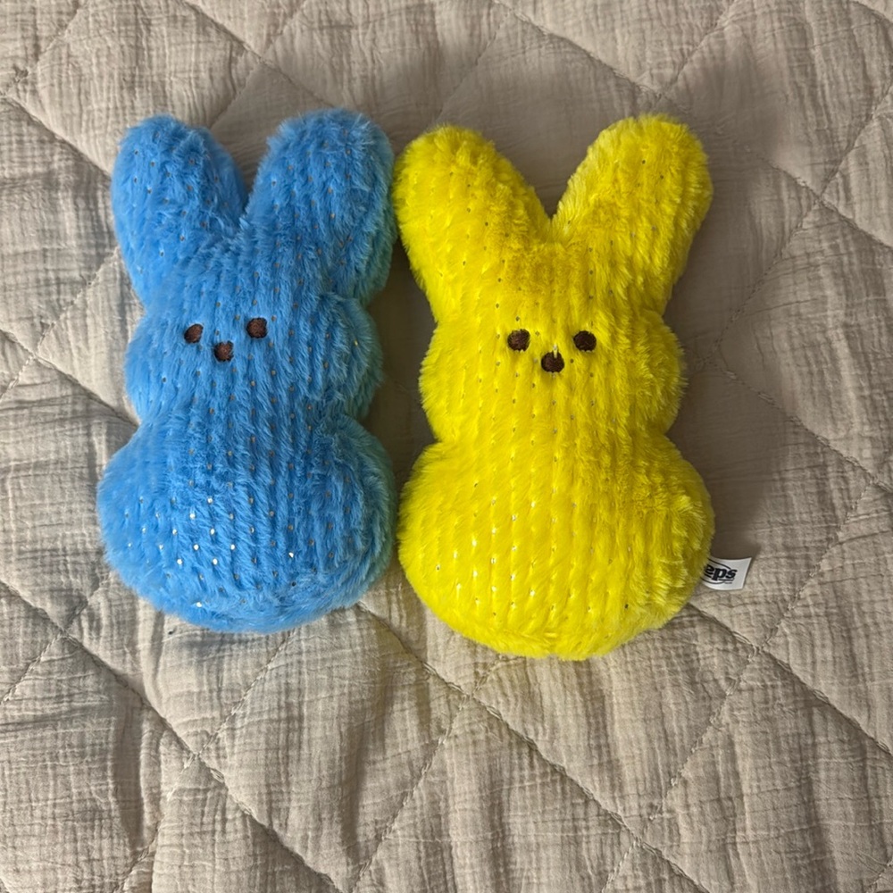 2 small peeps plushies